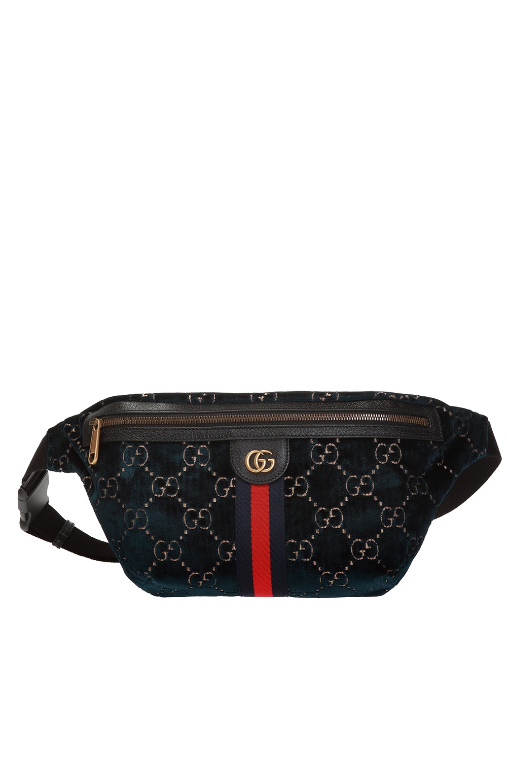 Navy blue Belt bag with Web stripe Gucci Vitkac Germany